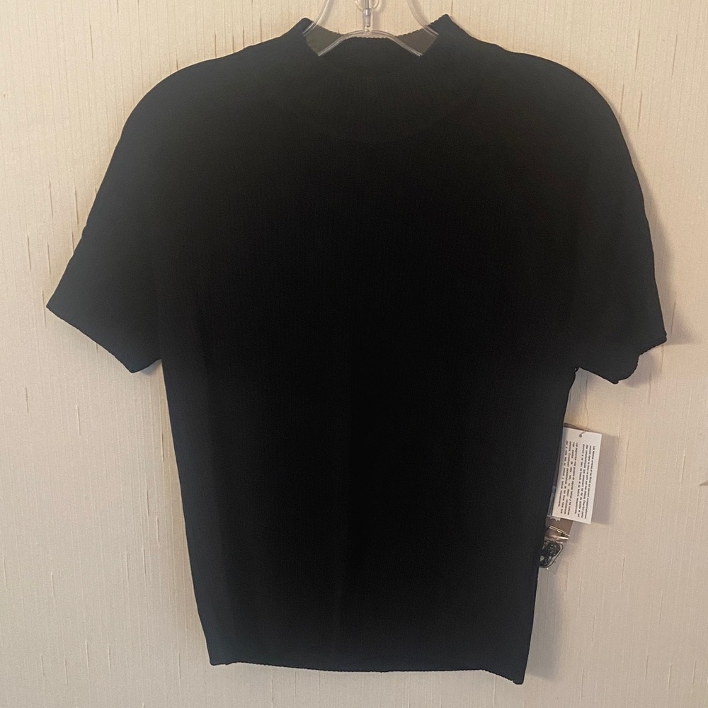 Jones New York Classic Black Short Sleeve Turtleneck